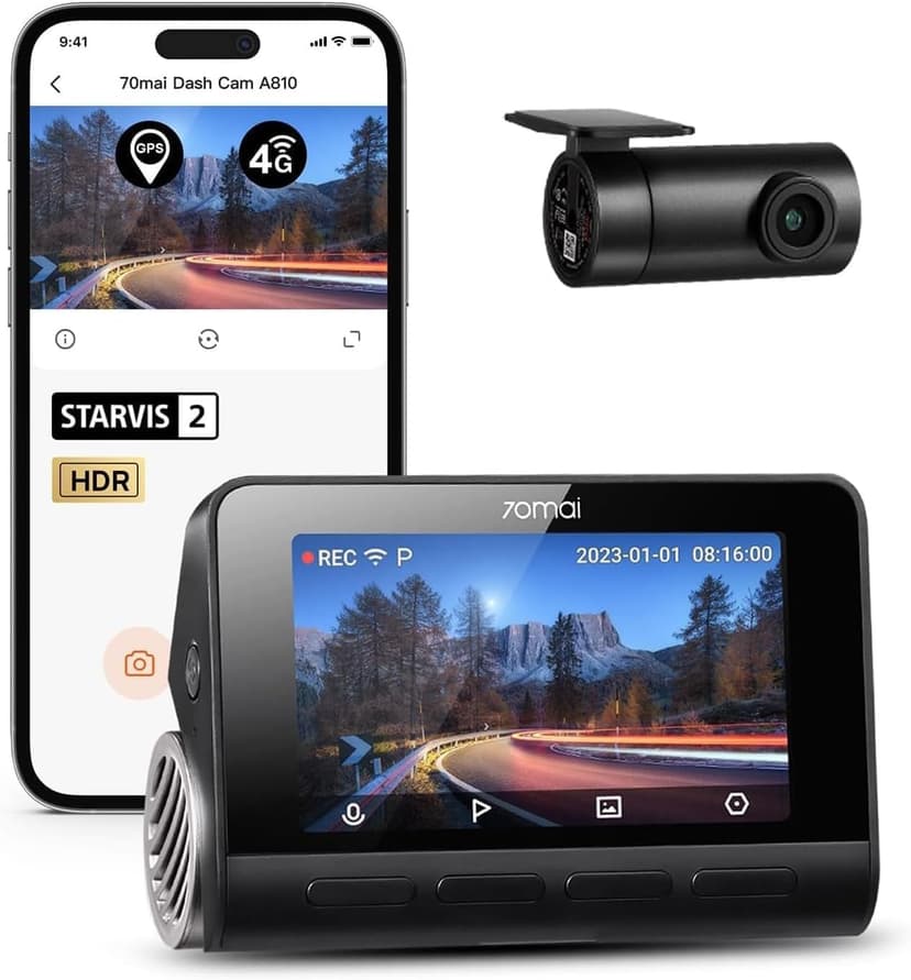 كامéra 70mai A810 4K — STARVIS 2 + GPS